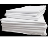 90" x 115" T-200 White Simply Better Queen Flat Sheets